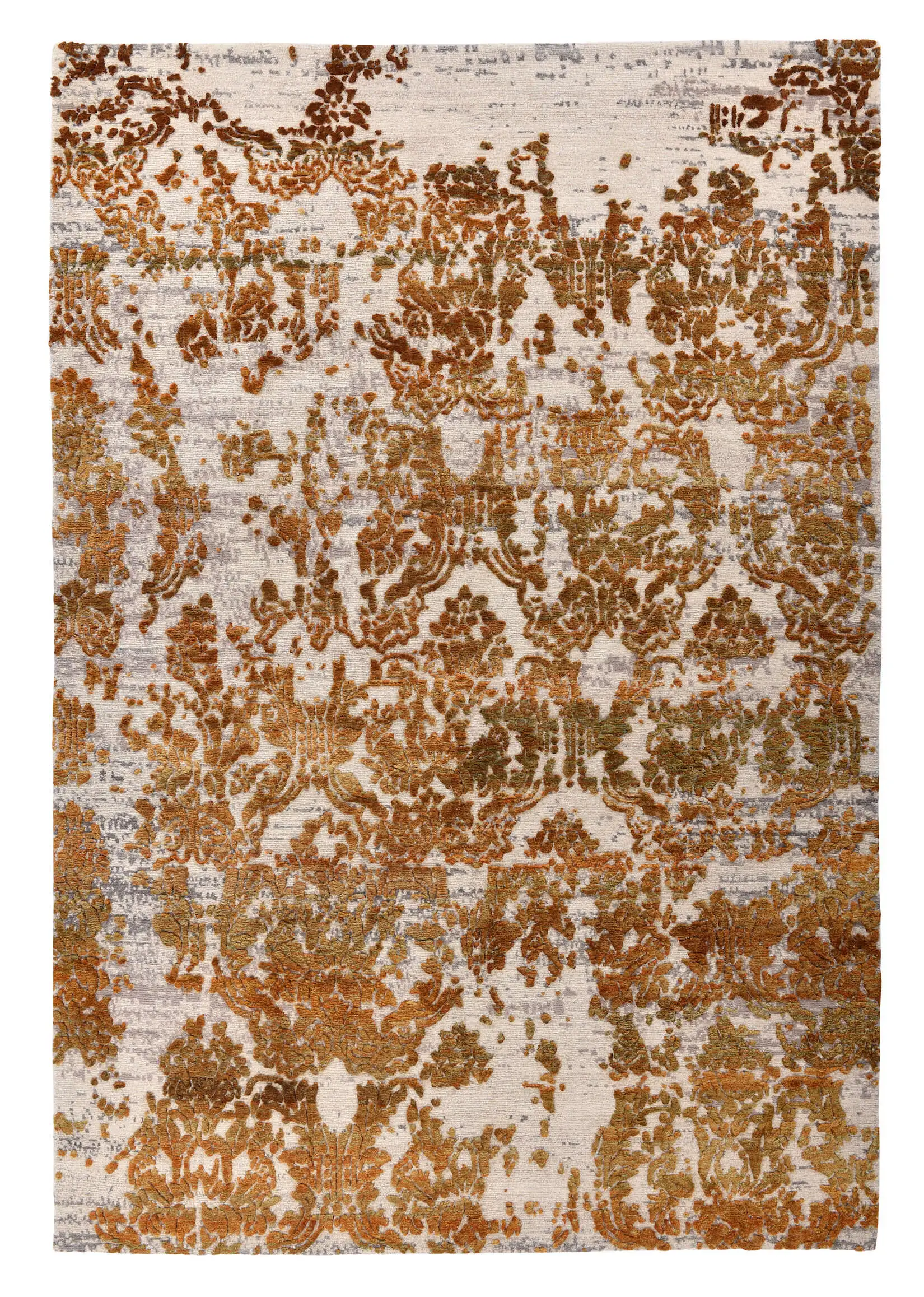 Nepal Teppich Jabu Silk 60 orange im Wunschmaß