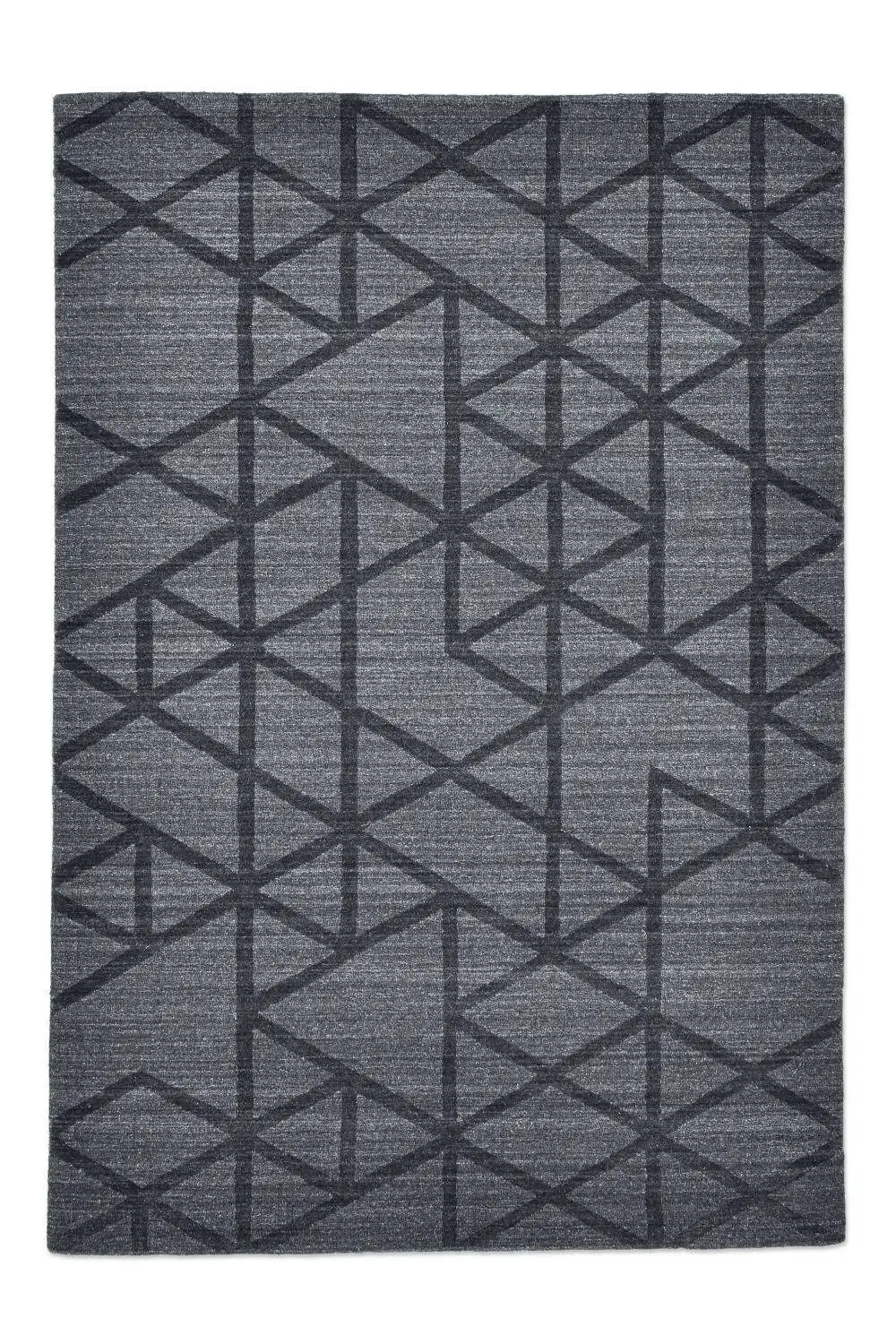 Teppich Modern Vico Handgeknüpft Wolle Viskose grau 160x230 cm