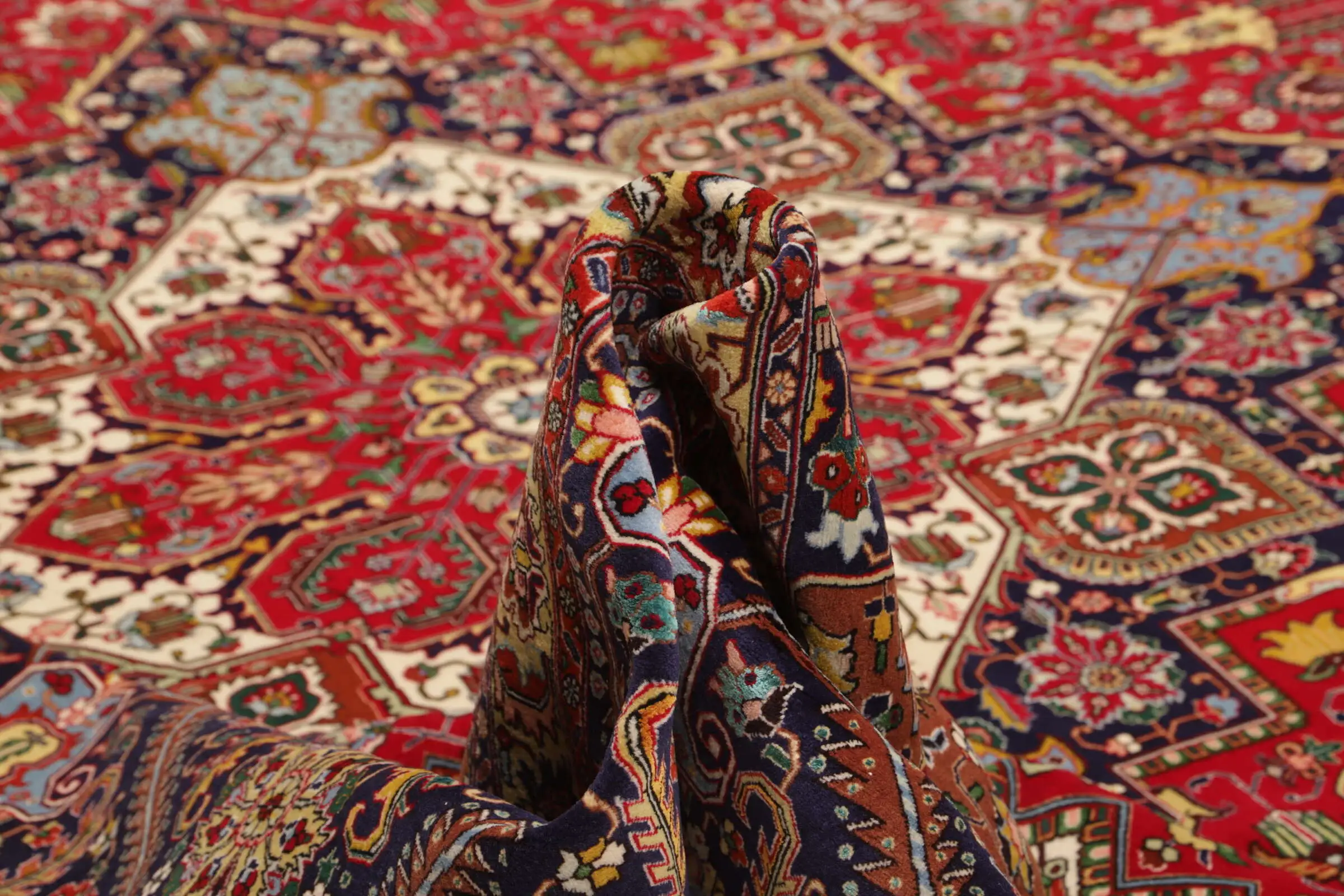 Teppich Persien 297x391cm Täbriz 50 Persischer Teppich Orient fein