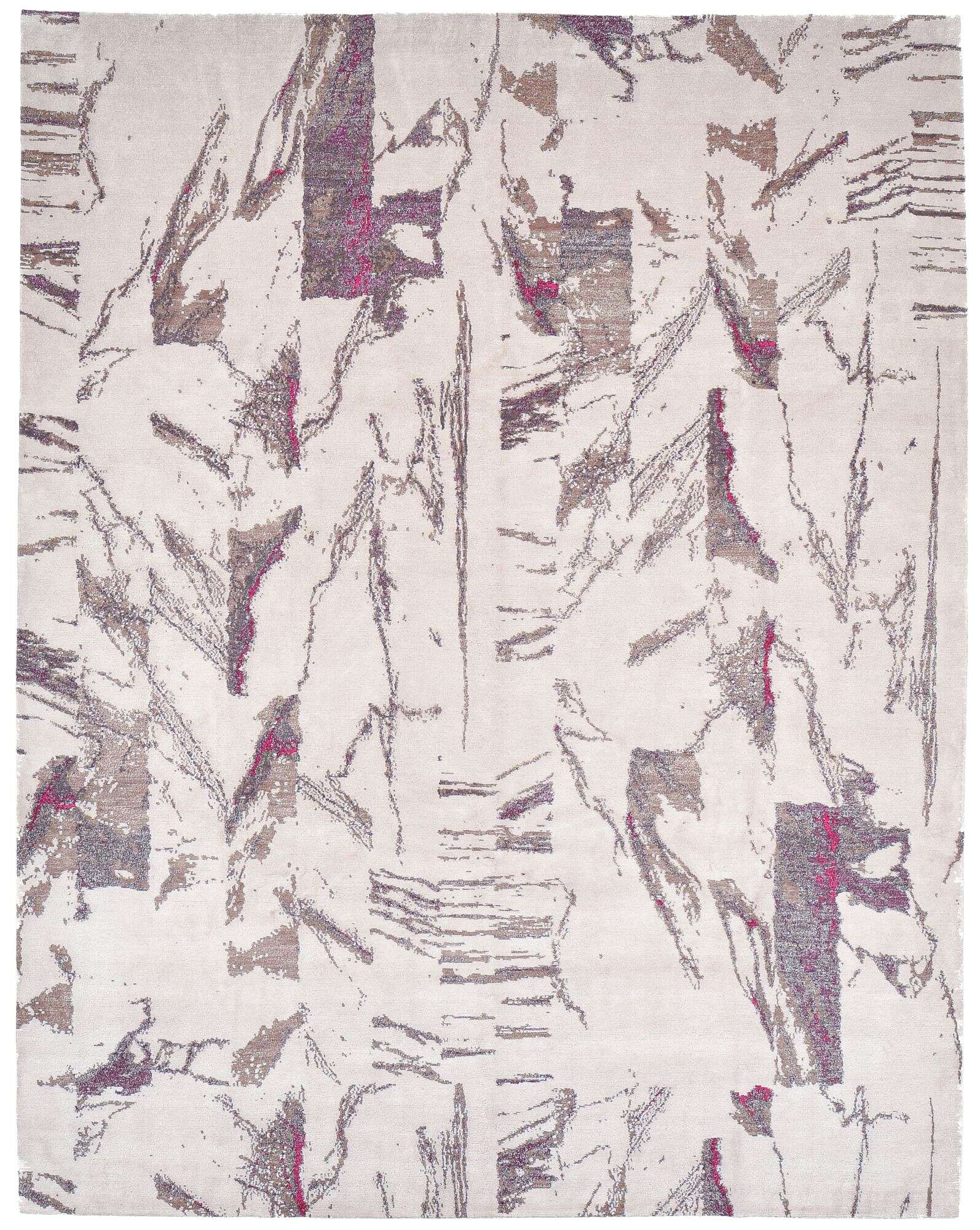 Nepal Teppich Jabu Silk 60 Wolle Seide Design Teppich 247x307cm