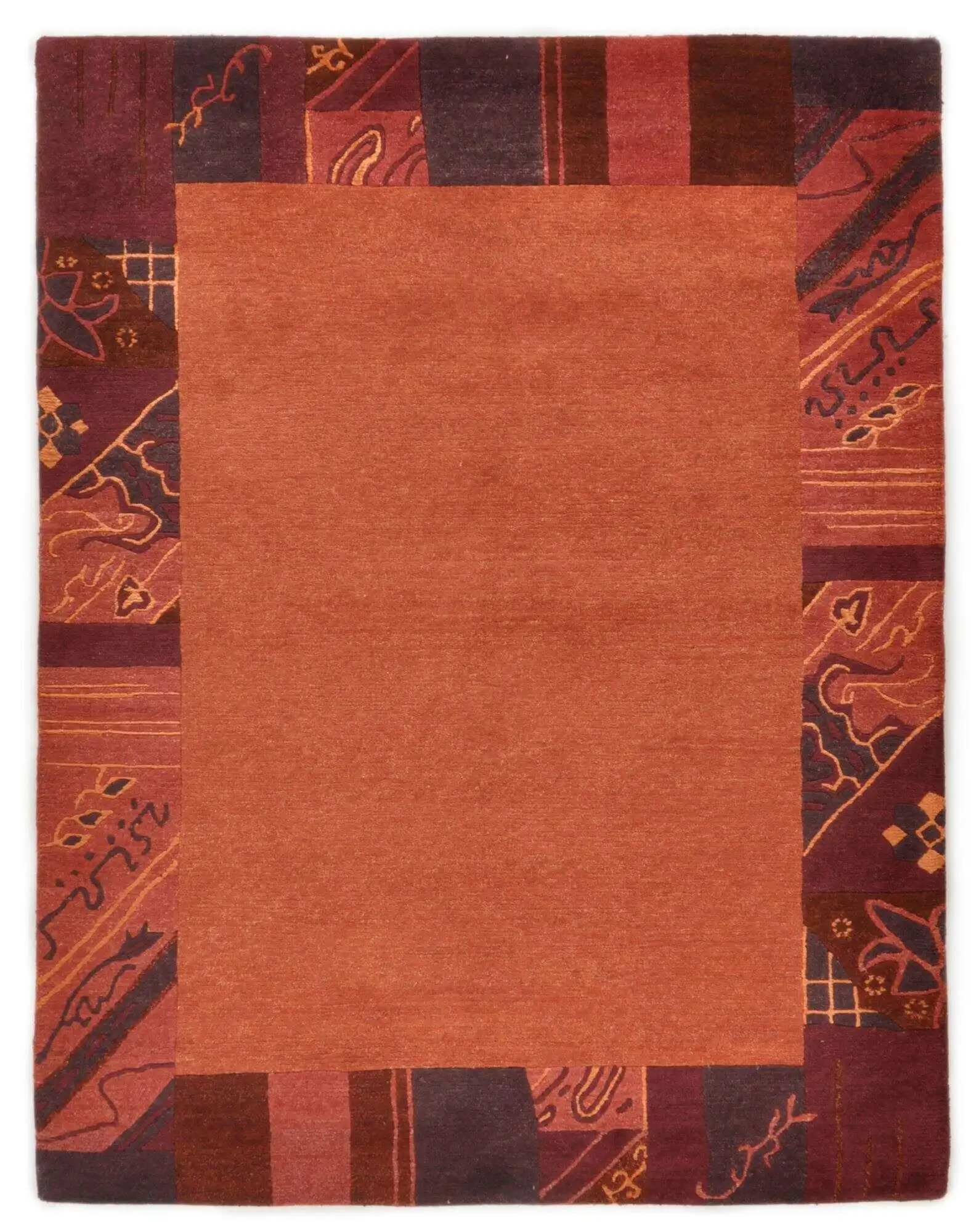Handgeknüpfter Nepalteppich rot Talonga-Silk ca. 160x230 cm