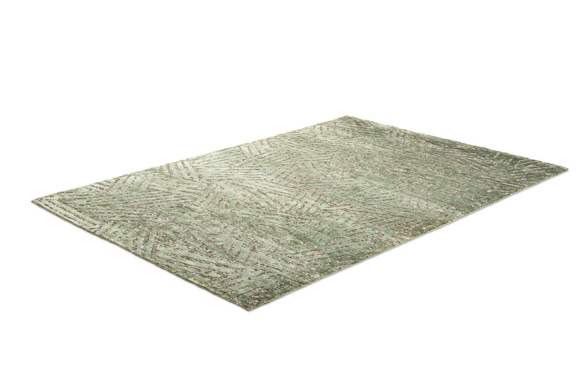 Moderner Teppich 160x230cm Phoenix Handgeknüpft Grün