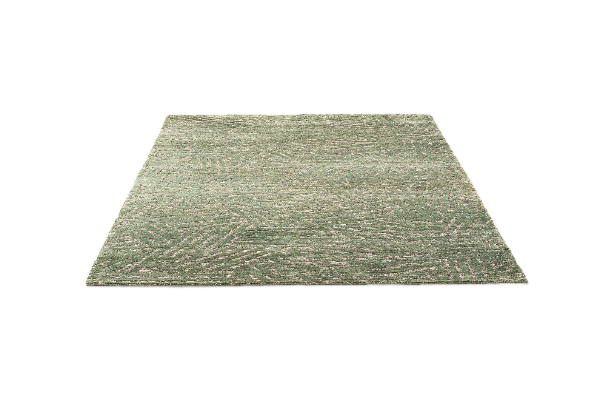 Moderner Teppich 160x230cm Phoenix Handgeknüpft Grün