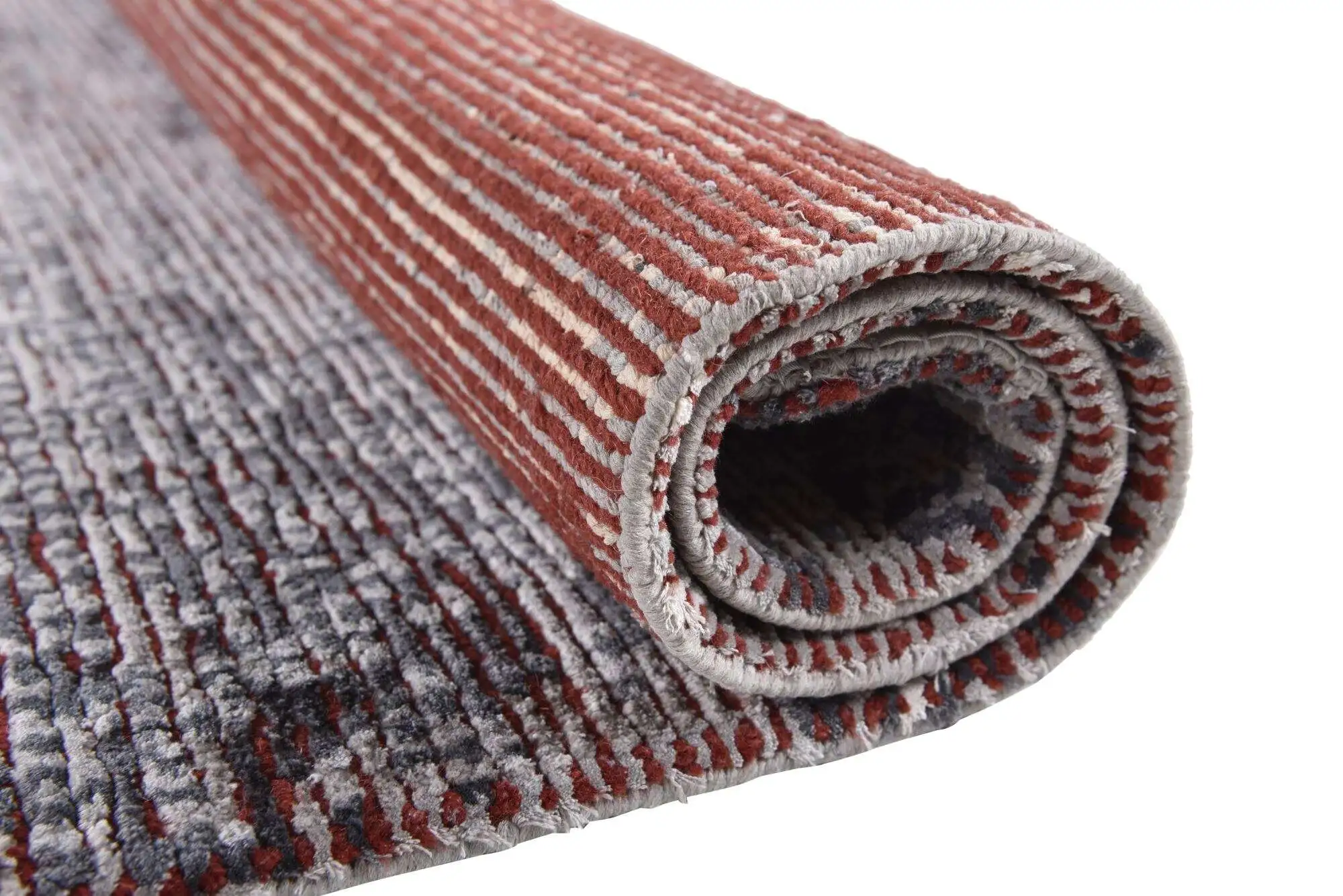 Nepal Teppich Rib Eye Silk 60 Design Seide Wolle 142x201 cm