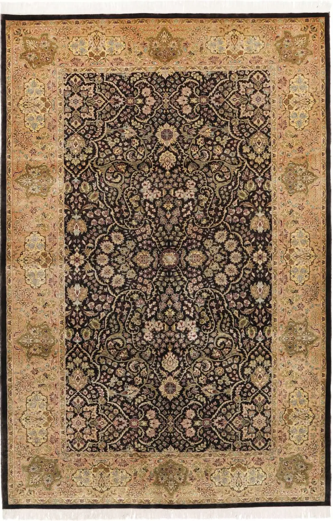 Teppich Pakistan Fein 140x219 cm reine Seide