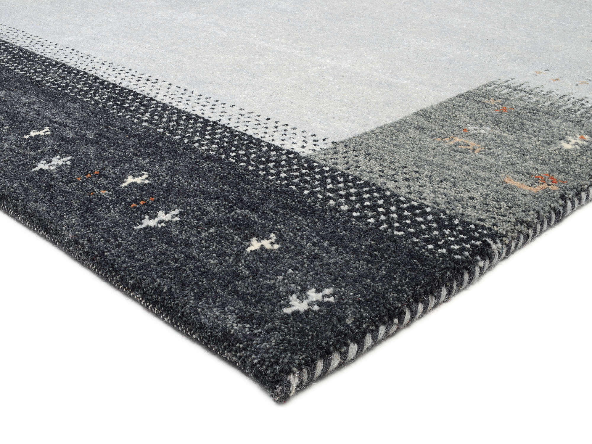 Teppich Intense Mala Gabbeh Design Handgeknüpft Schurwolle