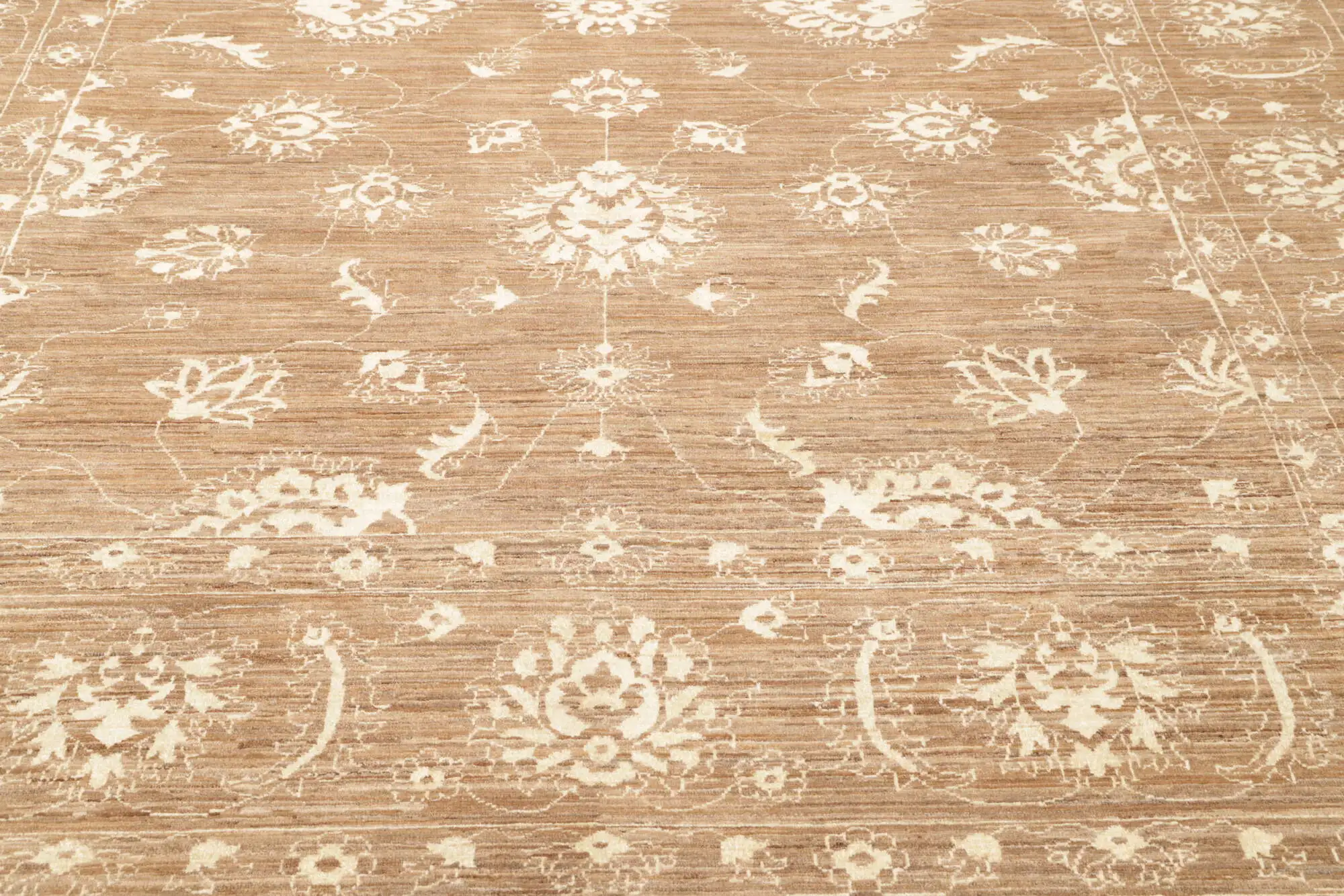 Teppich Ziegler 248 x 339 cm Orientteppich beige braun Handgeknüpft Schurwolle