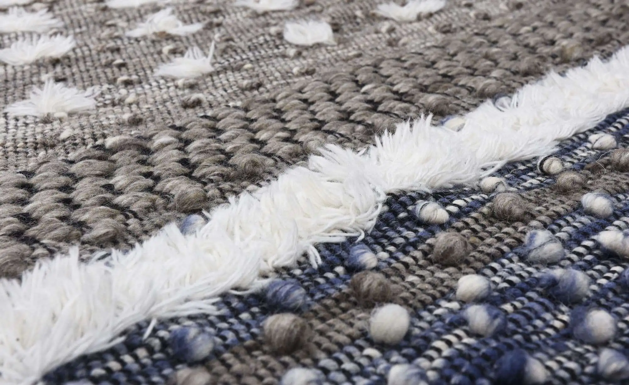 Kelim Teppich Funky Nature Handgewebt Naturteppich Wolle