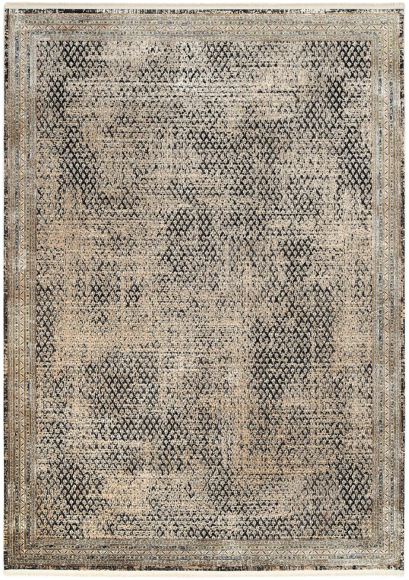 POINTS Klassischer Vintage Teppich aus Modalfaser mit Glanz Effekt