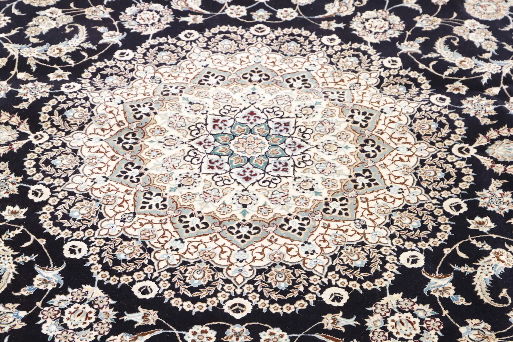 Teppich Nain 6La 262x362cm Persien Wolle Seide