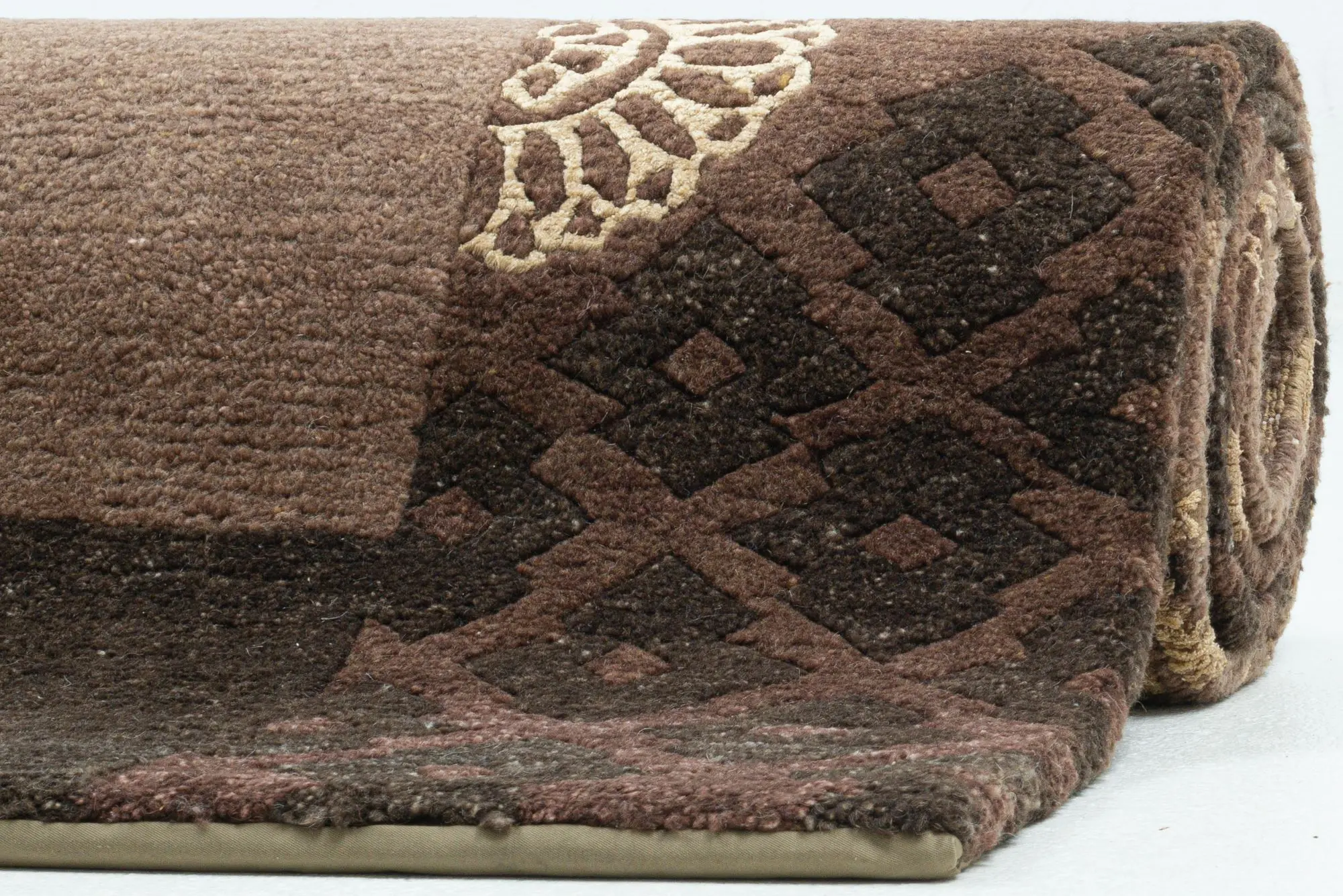 Talonga Silk Nepal Teppich Bordüre Handgeknüpft