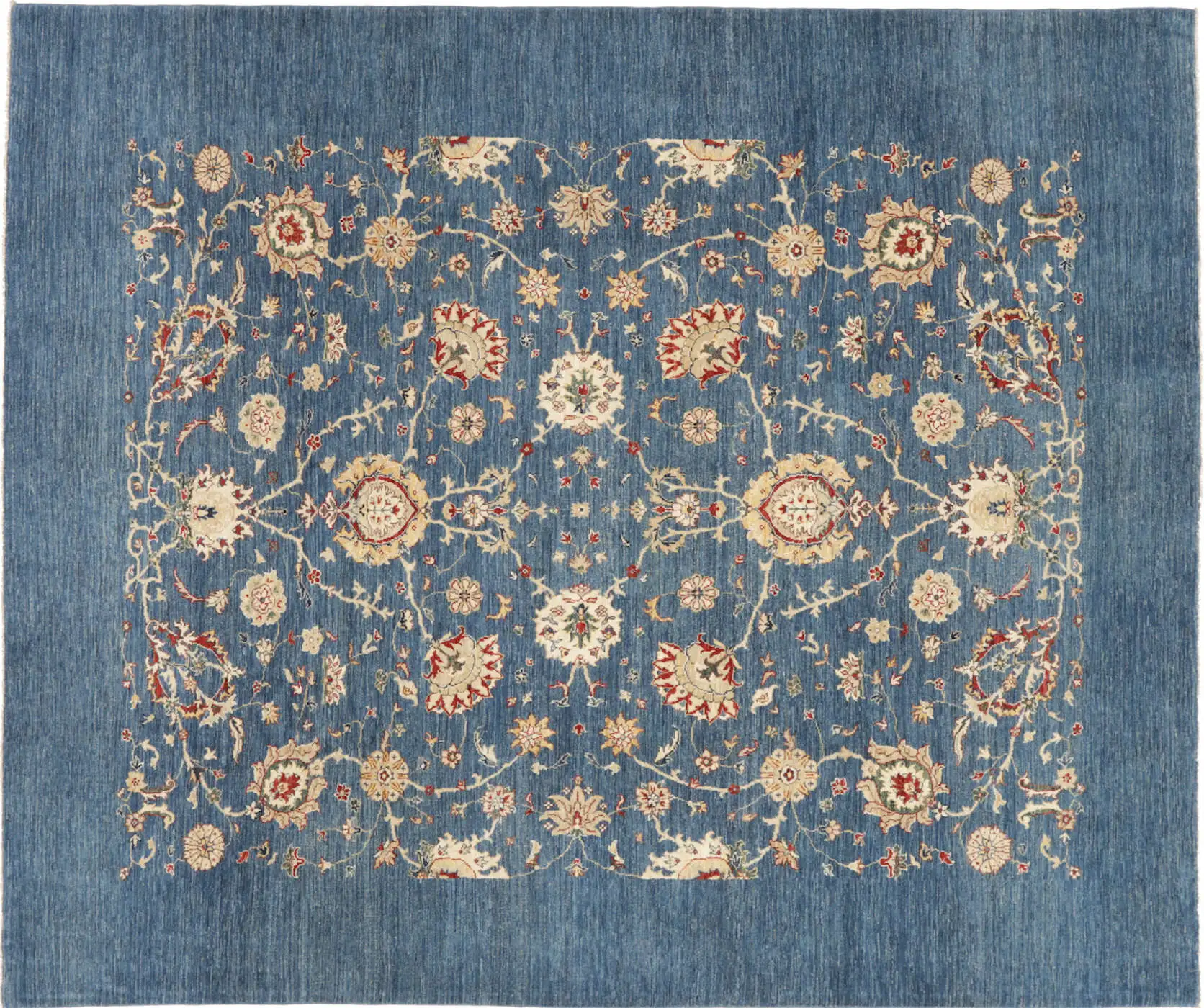 Teppich Ziegler 247 x 293 cm Orientteppich blau Handgeknüpft Schurwolle