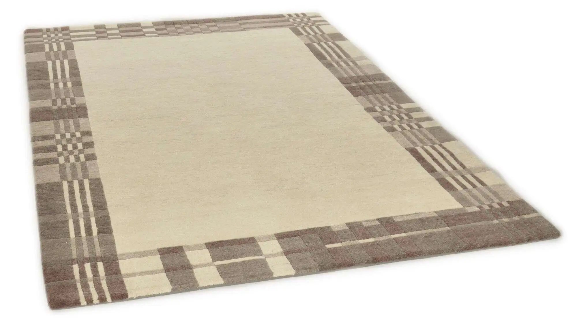 Handgeknüpfter Nepalteppich beige Talonga ca: 163x232 cm