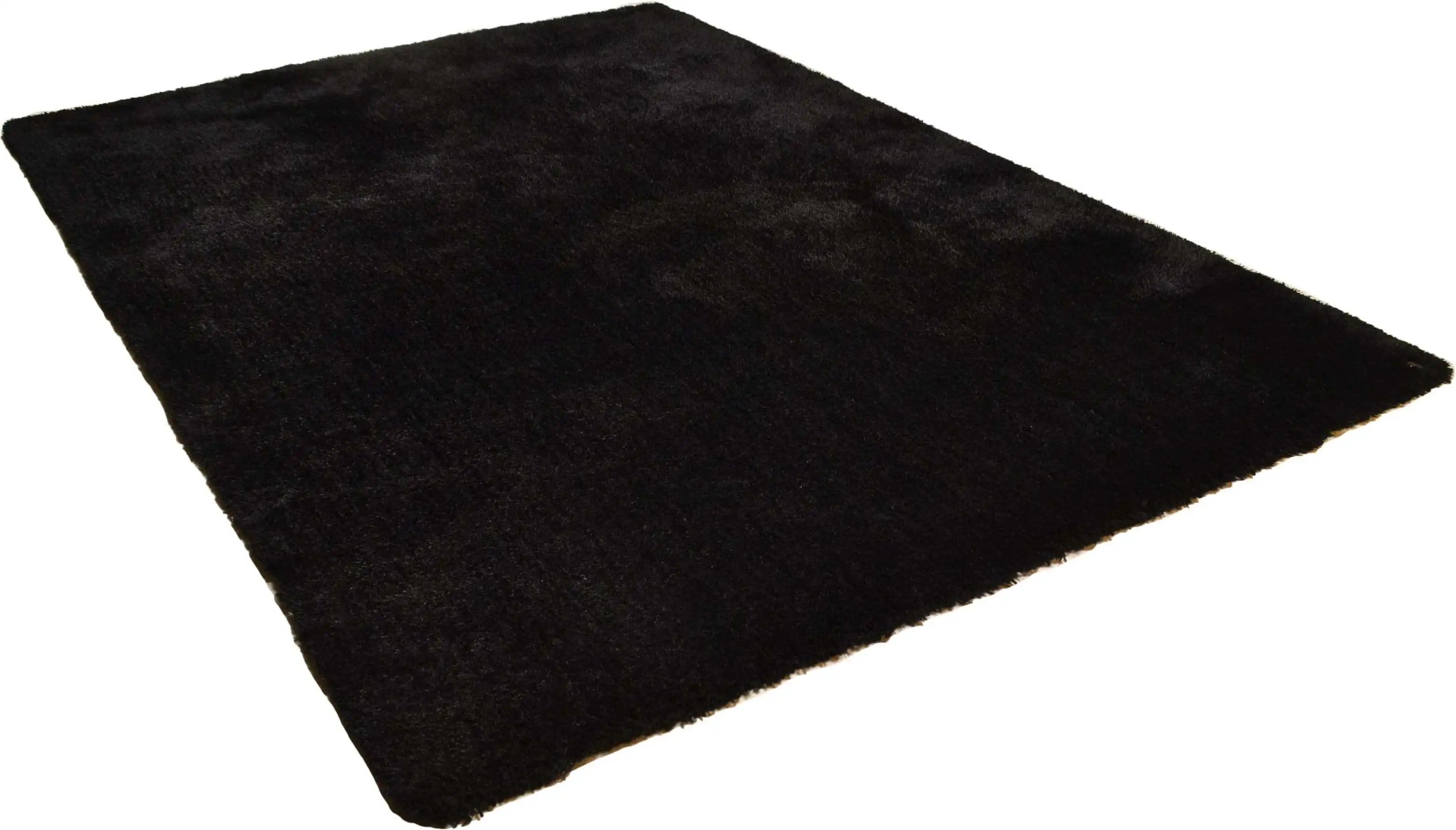 Soft uni schwarz Kuschelteppich Teppich Uni