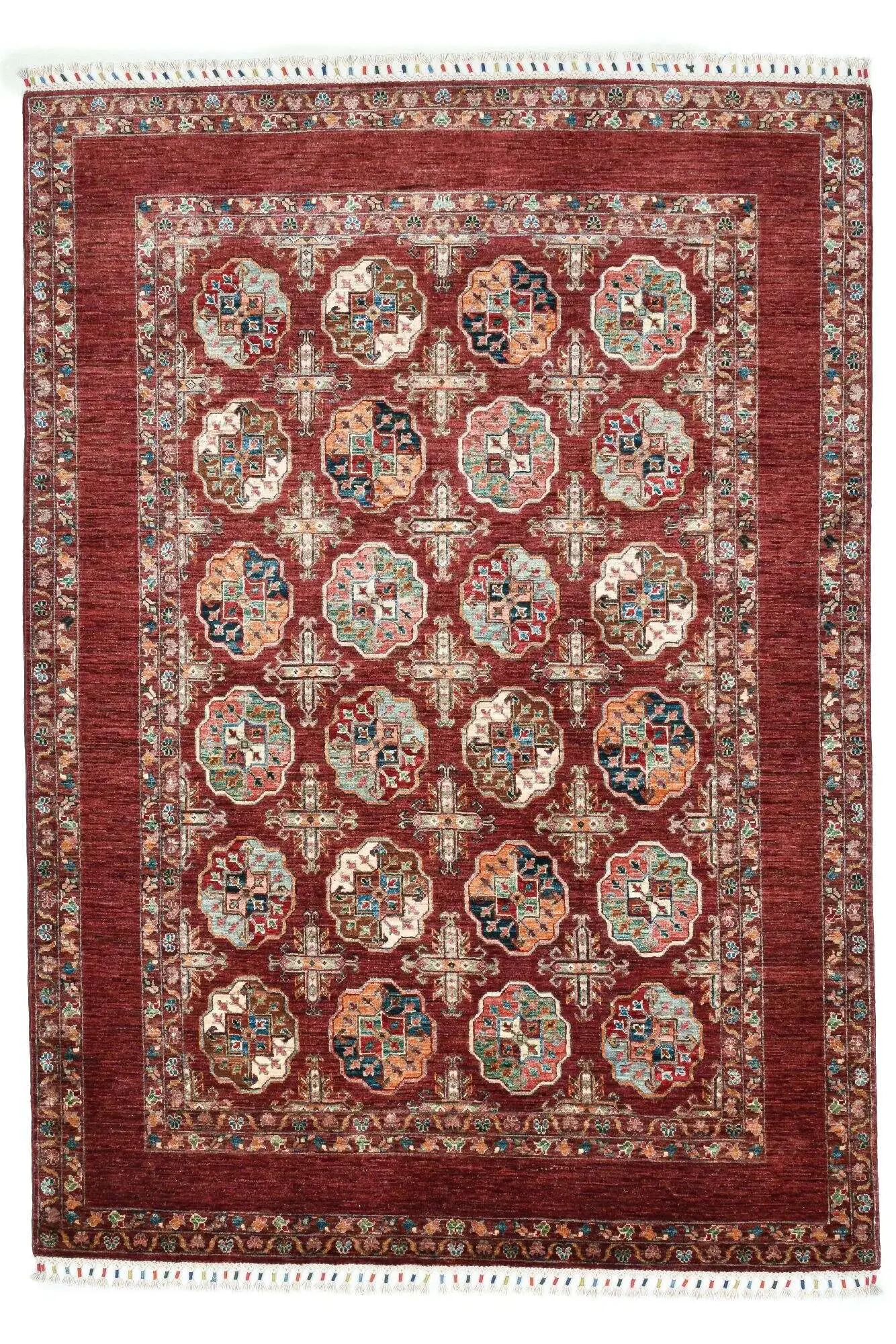 Handgeknüpfter Orientteppich Rot Kandashah ca. 175x245 cm