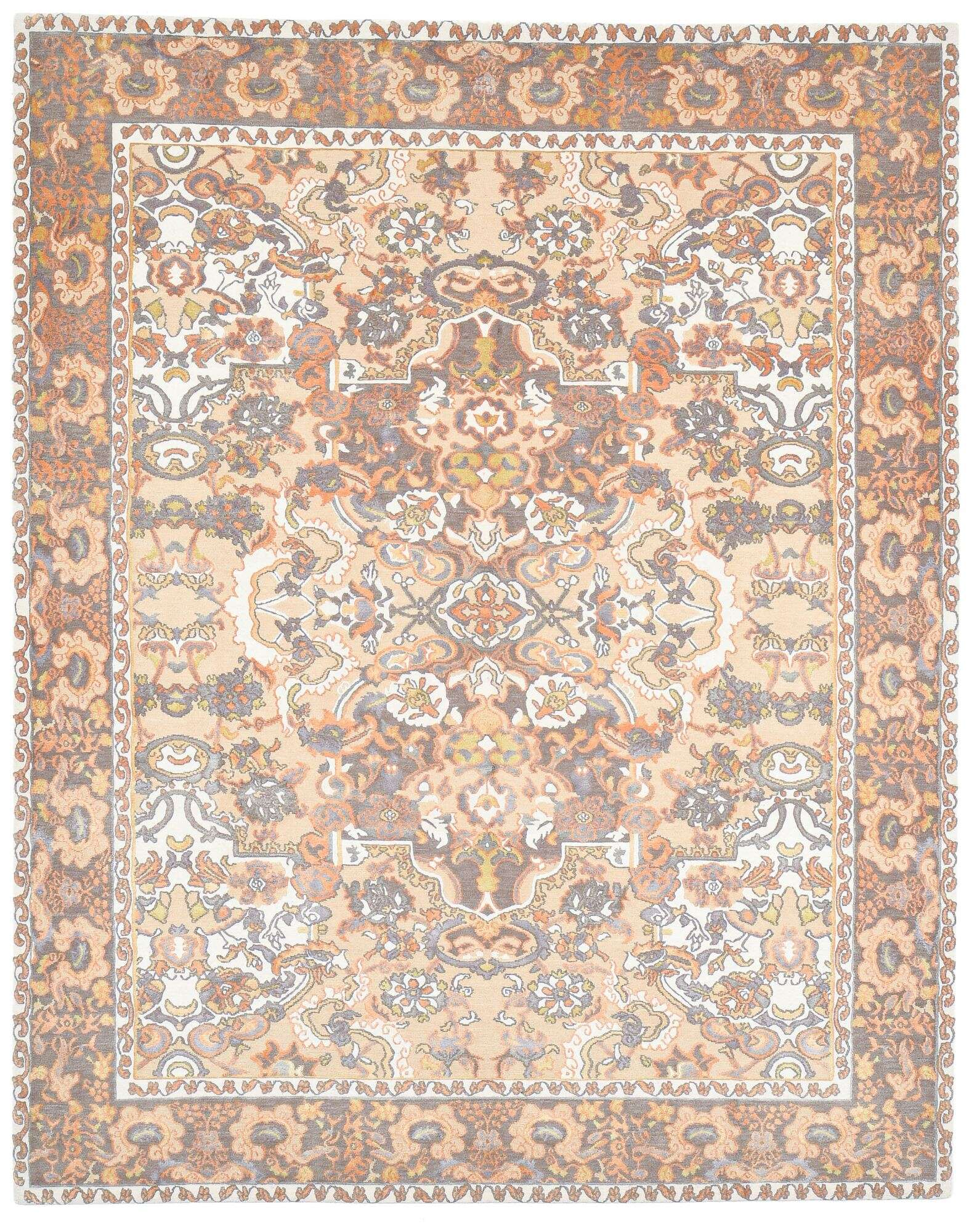 Nepal Teppich Jabu Silk 60 Wolle Seide Design Teppich 246x306cm