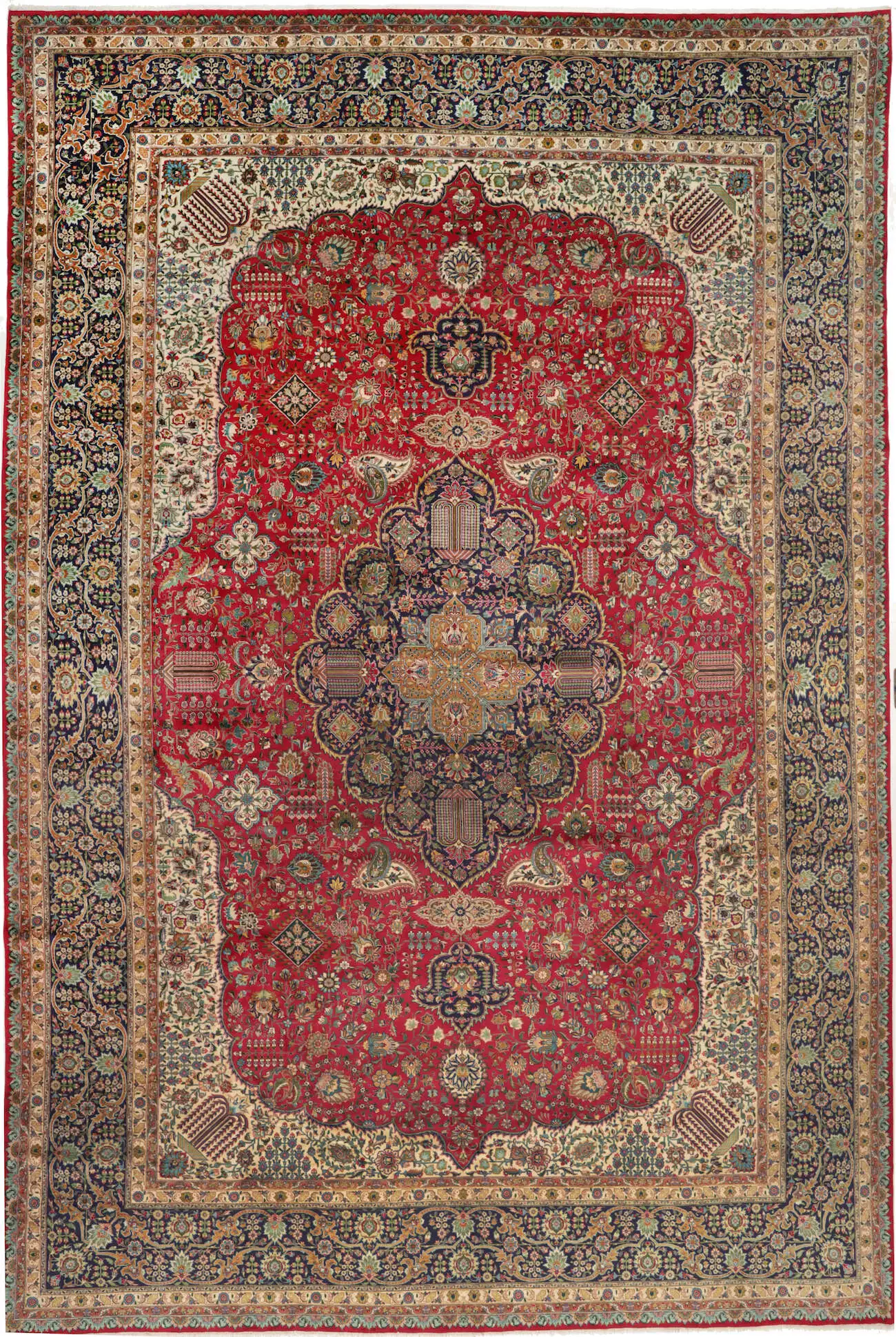 Teppich Persien 401x579cm Täbriz 50 Persischer Teppich Orient fein