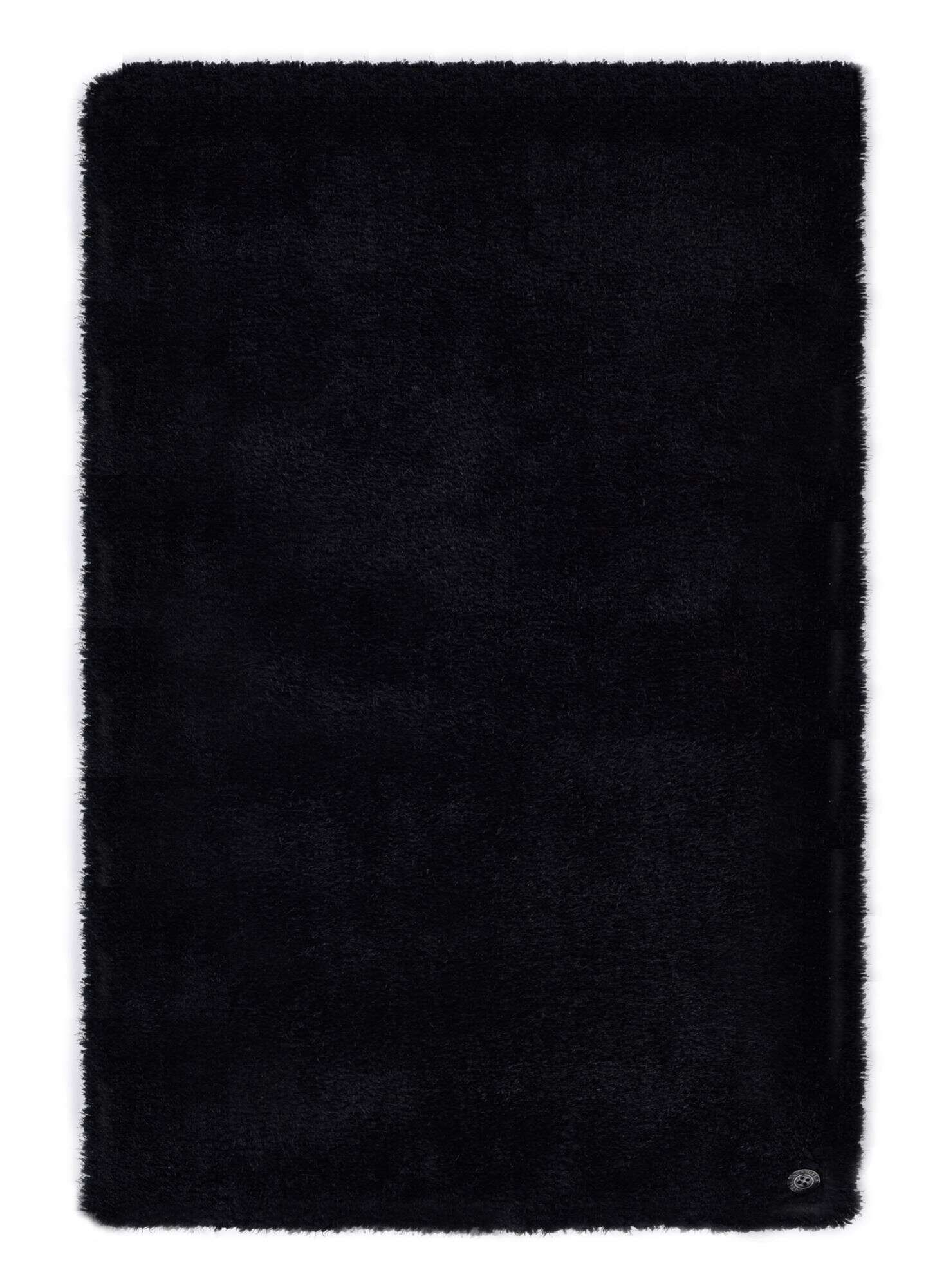 Soft uni schwarz Kuschelteppich Teppich Uni